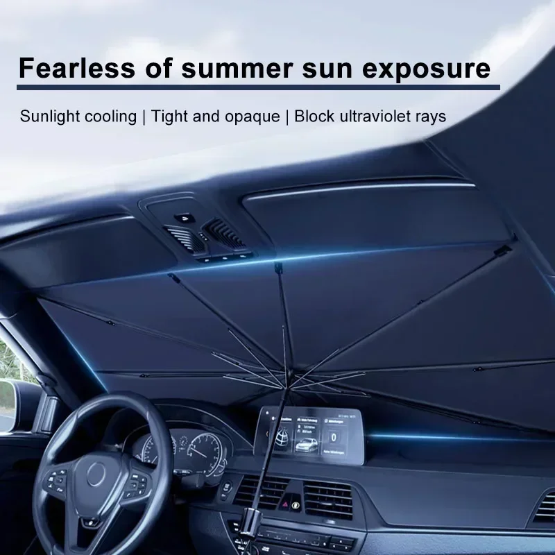 Car Sunshade Windshield Umbrella Foldable - Солнцезащитный зонт для автомобиля, складной, для