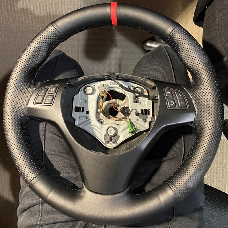 Car Steering Wheel Cover Anti Slip Breathable - Противоскользящий автомобильный аксессуар, черный кожаный чехол