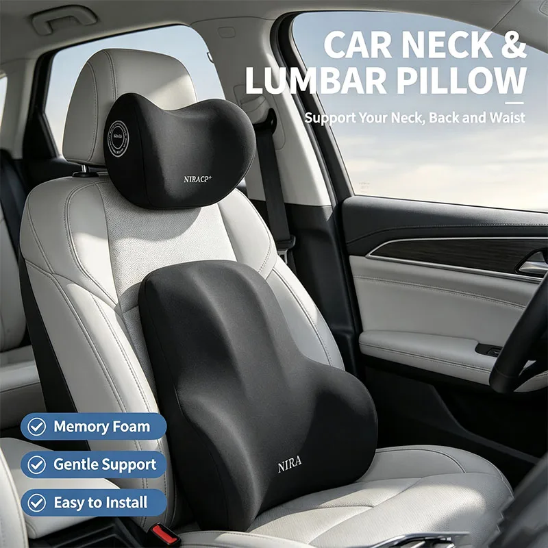 Memory Foam Car Neck Pillow Lumbar Support - Новая автомобильная подушка для шеи из
