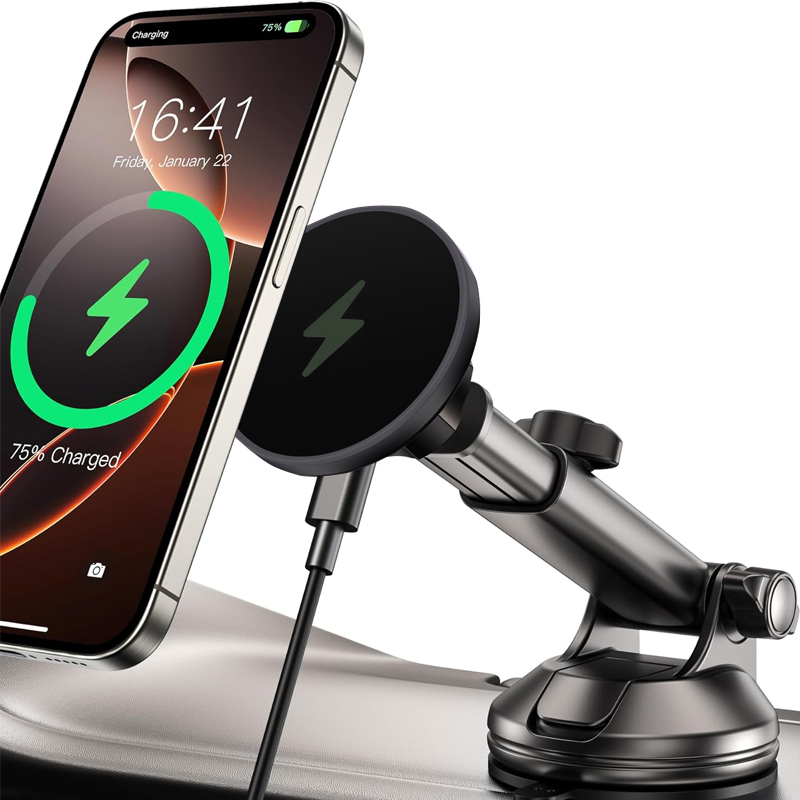 Wireless Car Charger Mount Fast Charging - UYUXIO 15 Вт Быстрая зарядка лобового