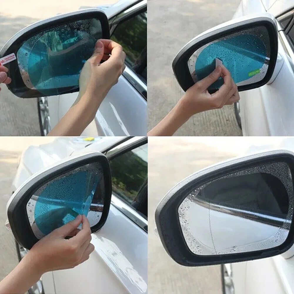 Anti Glare Car Rearview Mirror Film - 2 шт. универсальные антибликовые и противотуманные
