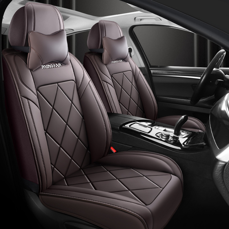Leather Car Seat Covers Full Set Universal - Универсальные удобные кожаные чехлы на автомобильные