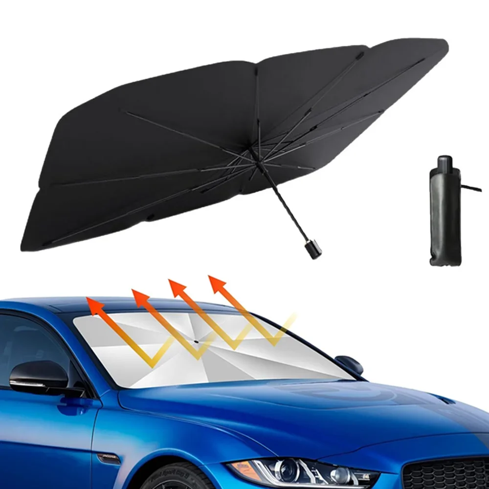 Car Sunshade Windshield Umbrella Foldable - Портативный автомобильный солнцезащитный зонт для лобового