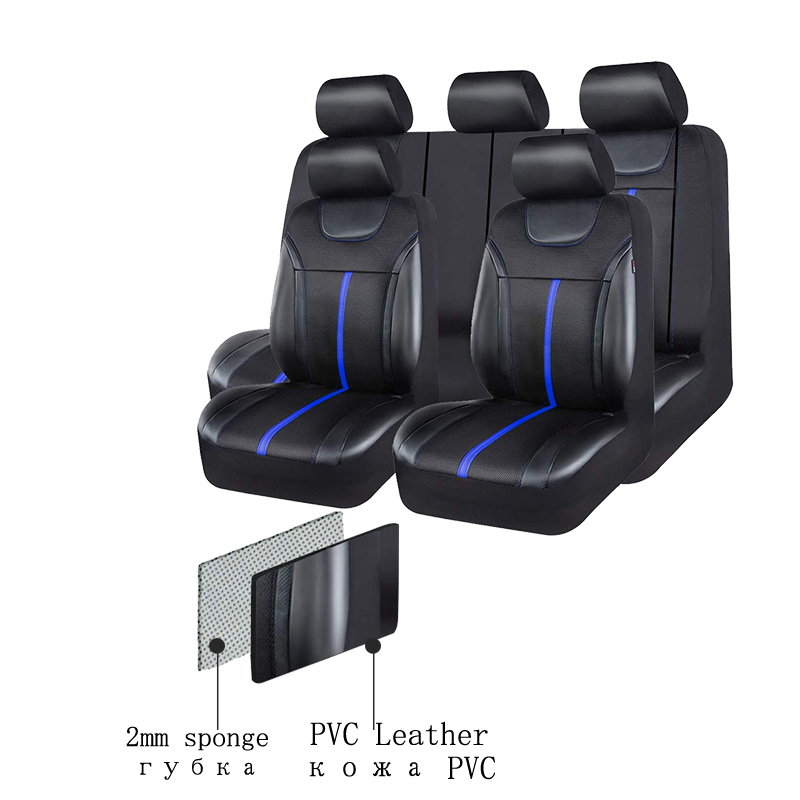 AUTOKING Универсальный комплек – обзор и цена Leather Car Seat Covers Full Set Universal