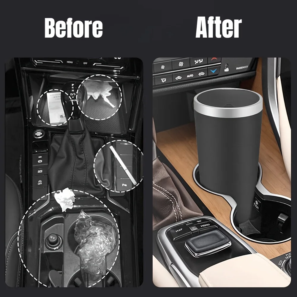 Для подстаканников. Компактный – обзор и цена Waterproof Car Trash Can With Lid