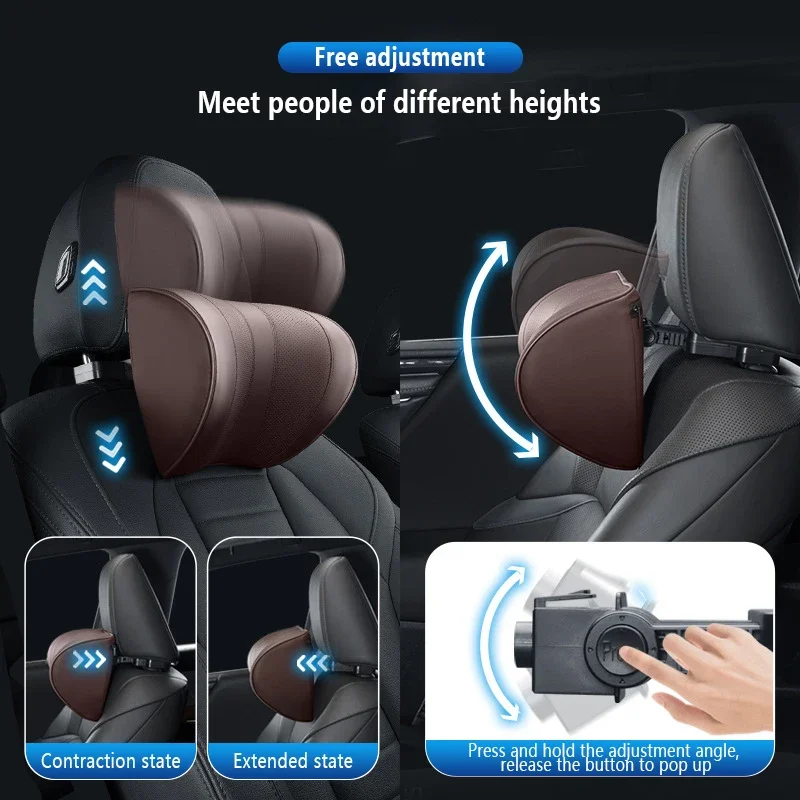 Кожаная подушка для подголовни – обзор и цена Memory Foam Car Neck Pillow Lumbar Support
