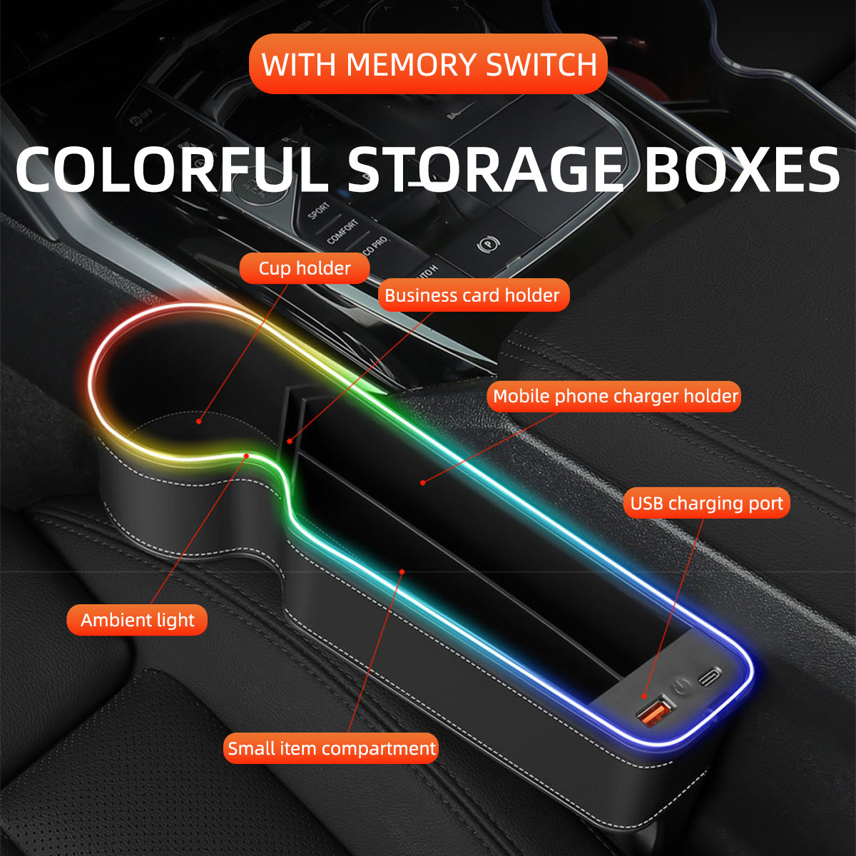 Органайзер для автомобильного  – обзор и цена Seat Gap Filler Organizer With Usb Charger