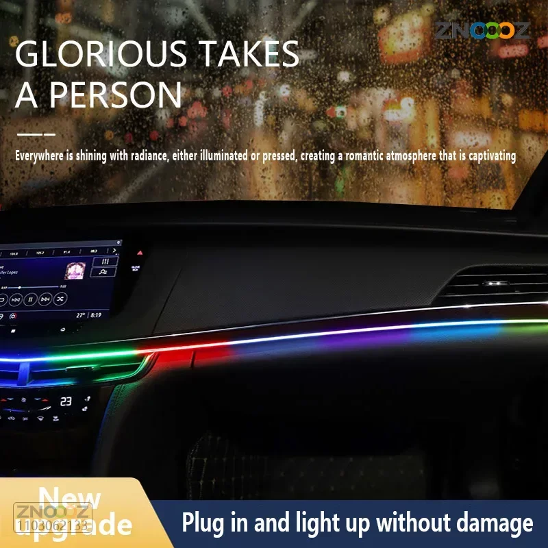 Автомобильное окружающее освещ – обзор и цена Led Ambient Interior Car Lights App Control