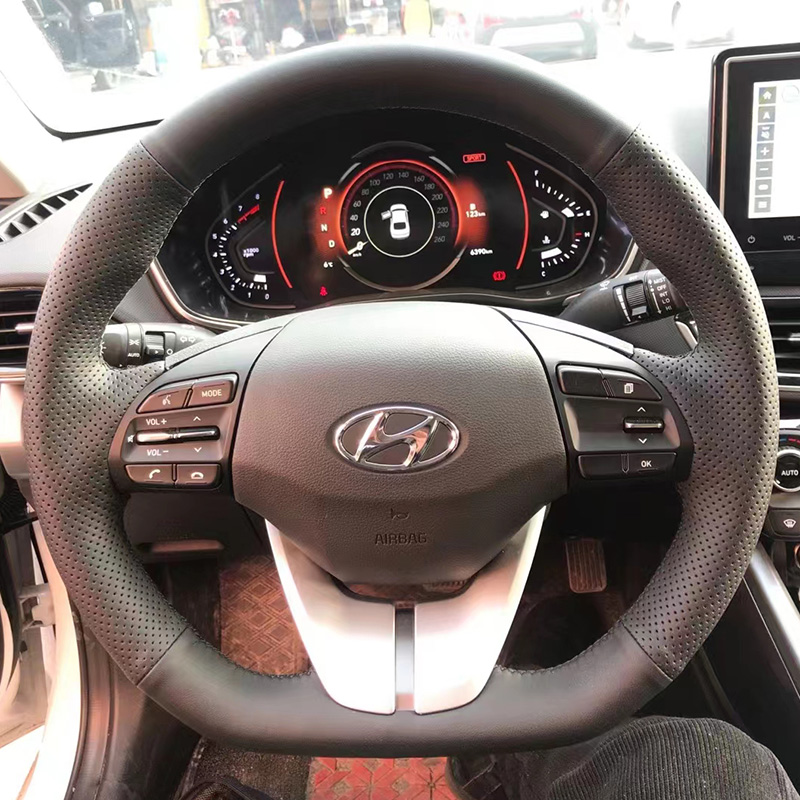Для Hyundai Elantra 4 2016-201 – обзор и цена Car Steering Wheel Cover Anti Slip Breathable