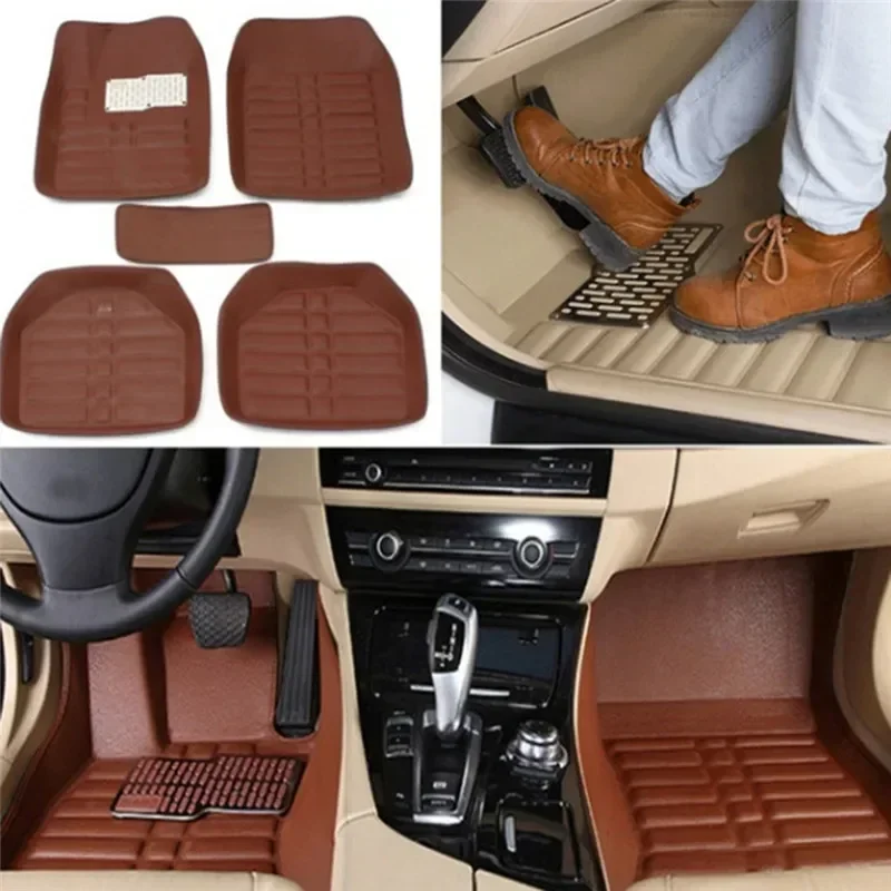 5 шт., легко чистящиеся водоне – обзор и цена Car Floor Mats Universal Waterproof Leather
