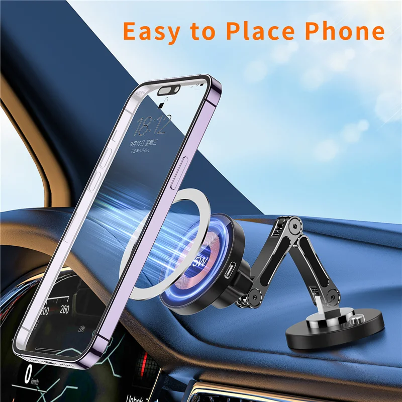 Магнитная Автомобильная Беспро – обзор и цена Wireless Car Charger Mount Fast Charging