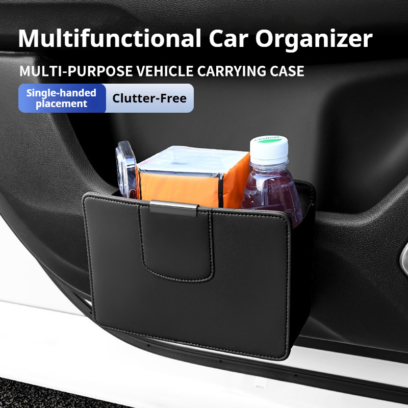 Подвесной кожаный мусорный меш – обзор и цена Waterproof Car Trash Can With Lid