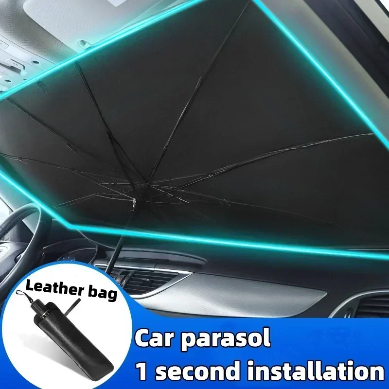 Солнцезащитный зонт для автомо – обзор и цена Car Sunshade Windshield Umbrella Foldable