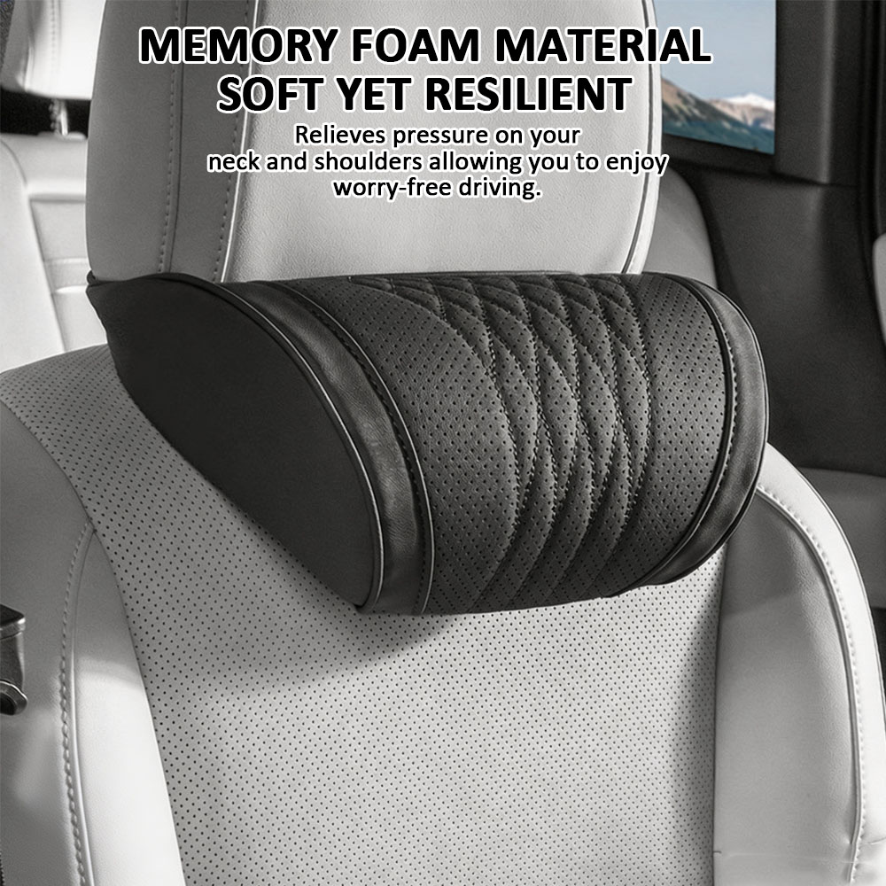 Роскошная подушка-подголовник  – обзор и цена Memory Foam Car Neck Pillow Lumbar Support