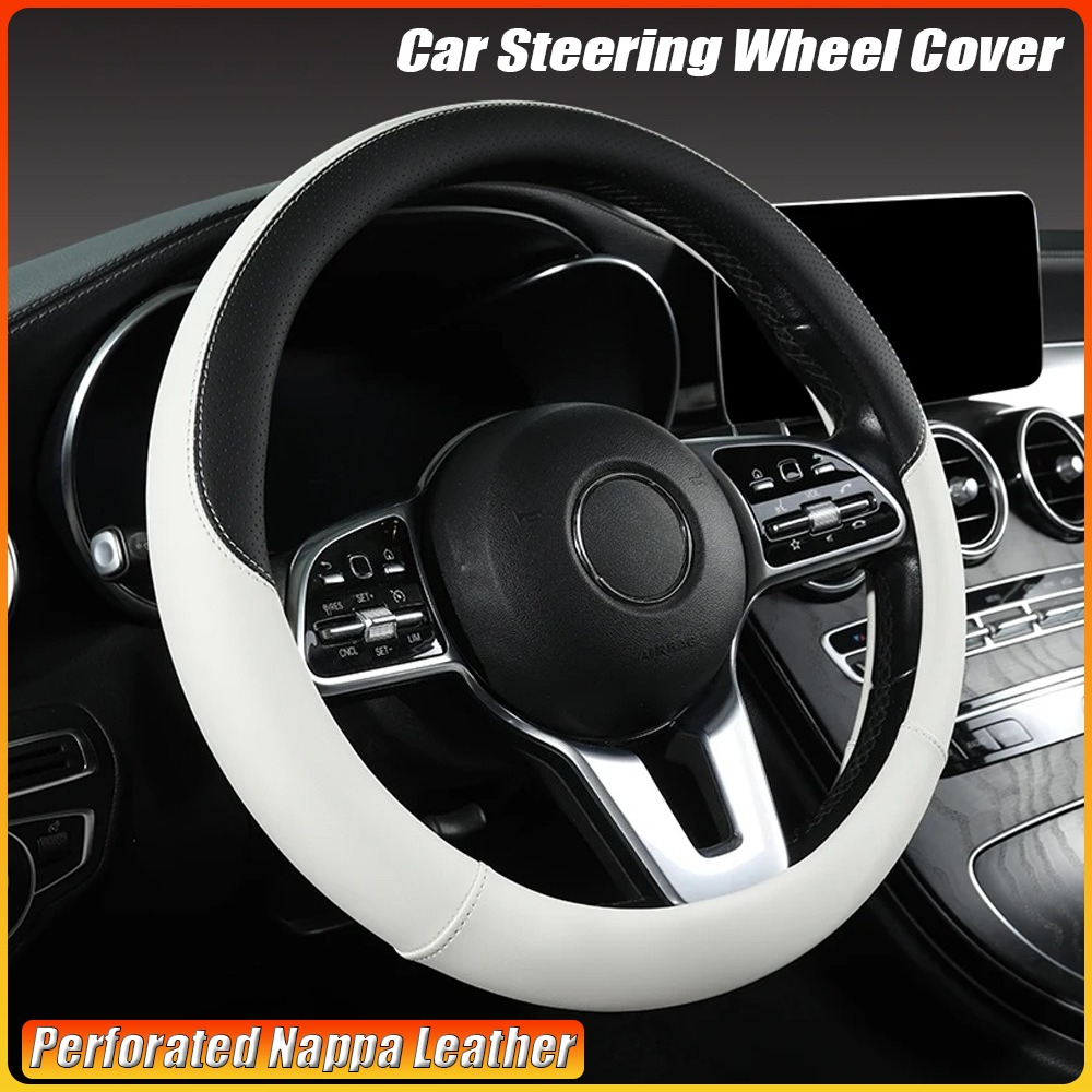 Перфорированный кожаный чехол  – обзор и цена Car Steering Wheel Cover Anti Slip Breathable