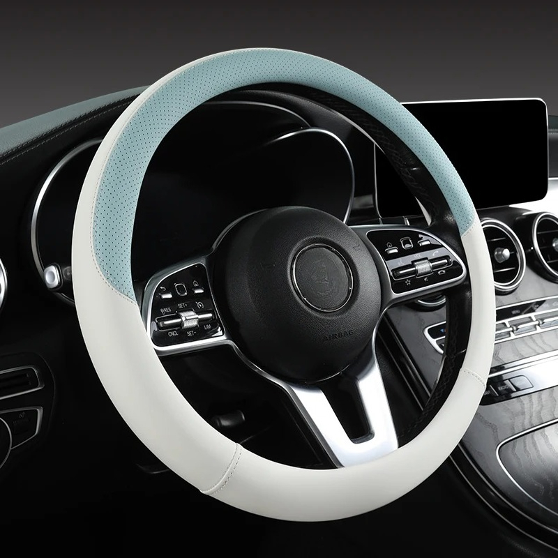 Перфорированный кожаный чехол  – обзор и цена Car Steering Wheel Cover Anti Slip Breathable