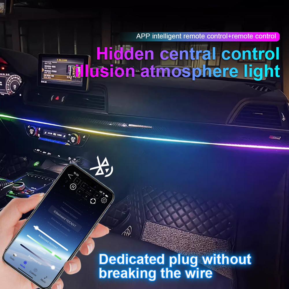 64 цвета, USB-лампа для прибор – обзор и цена Led Ambient Interior Car Lights App Control