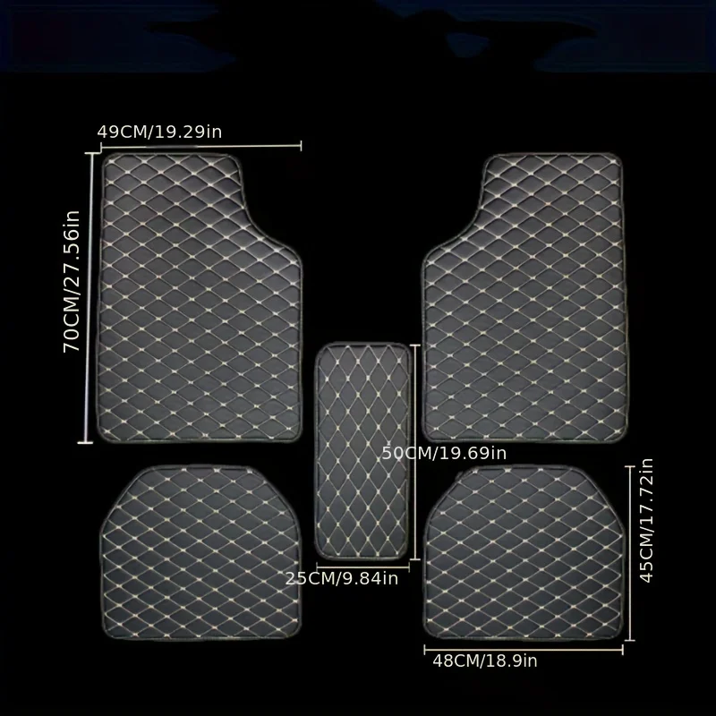 Комплект из 5 универсальных ав – обзор и цена Car Floor Mats Universal Waterproof Leather