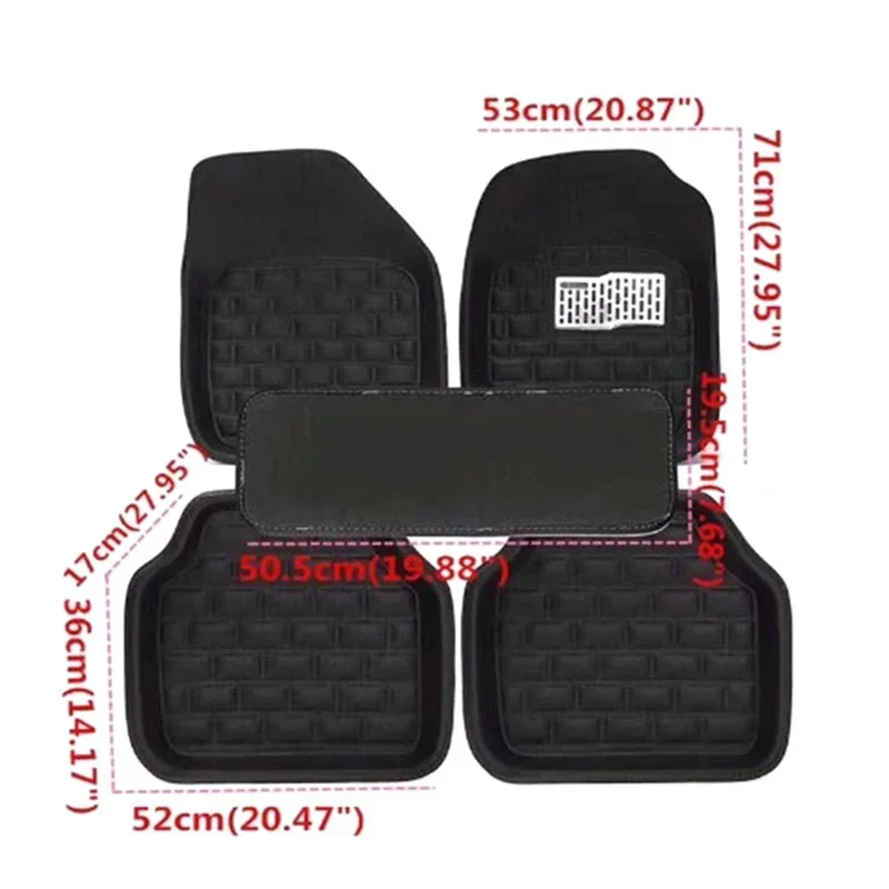НОВЫЕ роскошные кожаные автомо – обзор и цена Car Floor Mats Universal Waterproof Leather