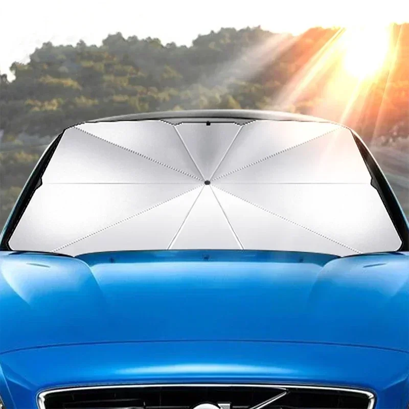 Солнцезащитный зонт для автомо – обзор и цена Car Sunshade Windshield Umbrella Foldable