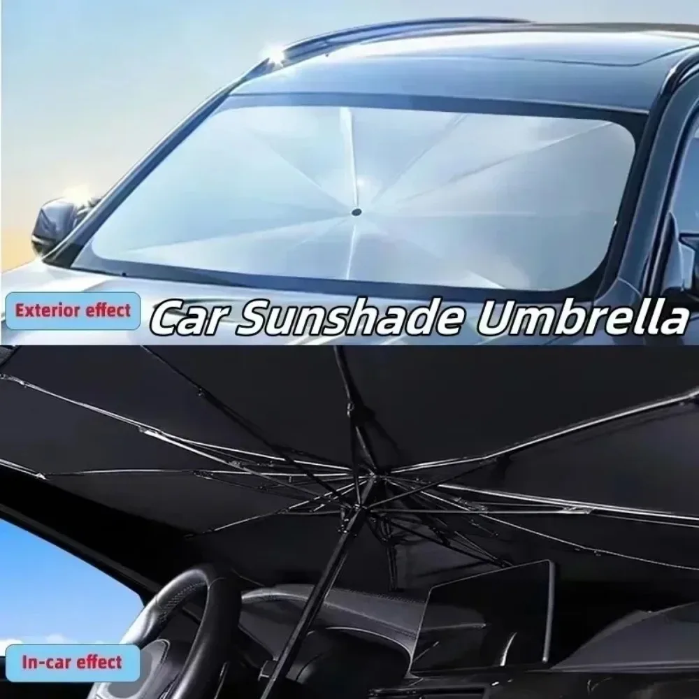Солнцезащитный зонт для автомо – обзор и цена Car Sunshade Windshield Umbrella Foldable