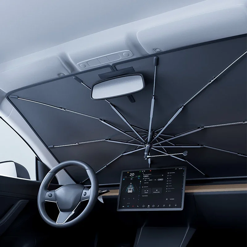 Складной солнцезащитный зонт д – обзор и цена Car Sunshade Windshield Umbrella Foldable
