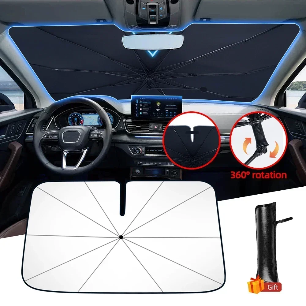 Складной солнцезащитный зонт д – обзор и цена Car Sunshade Windshield Umbrella Foldable