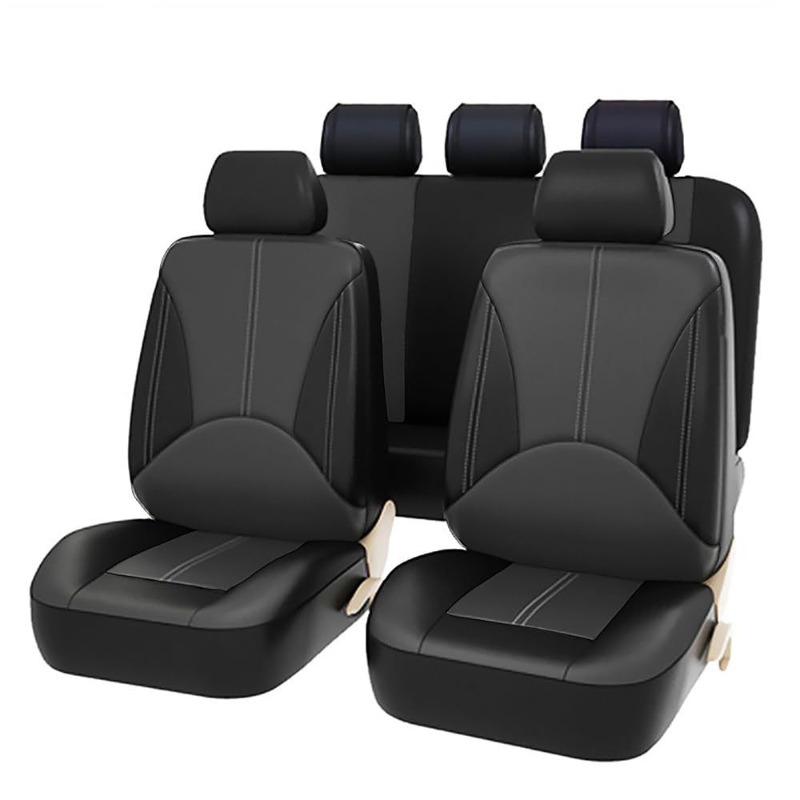 Универсальные черные чехлы для – обзор и цена Leather Car Seat Covers Full Set Universal